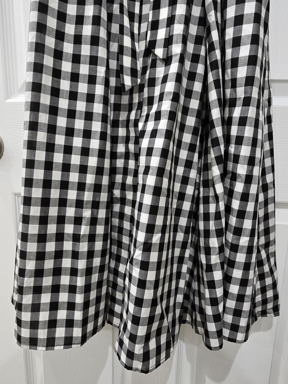 Calvin Klein Black and White Gingham Maxi Shirt Dress Size 10 - Picture 4 of 9